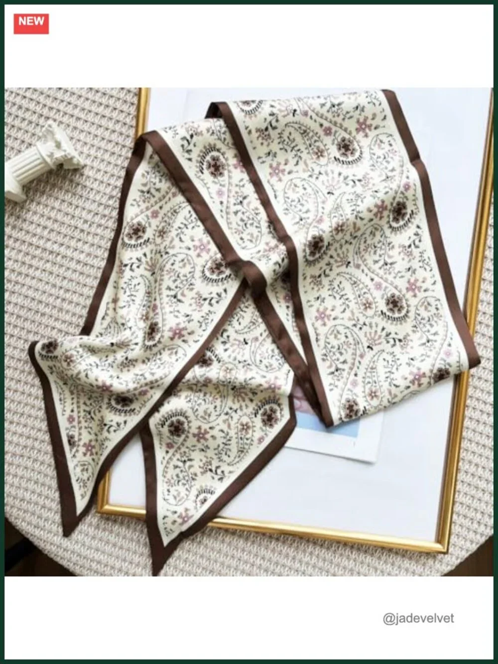 Silk Feel Polyester Head Scarf for Women Lightweight Neck Tie Fashion Headwrap